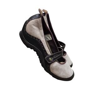 MERELL Plaza Bandeau Dark Taupe Suede MaryJane Flats Size 9